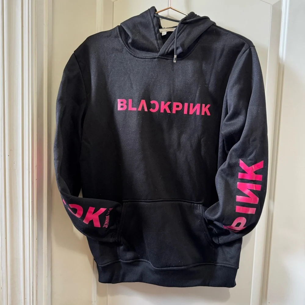 Black and Pink Hoodie Sweatshirt - Picture 2 of 5